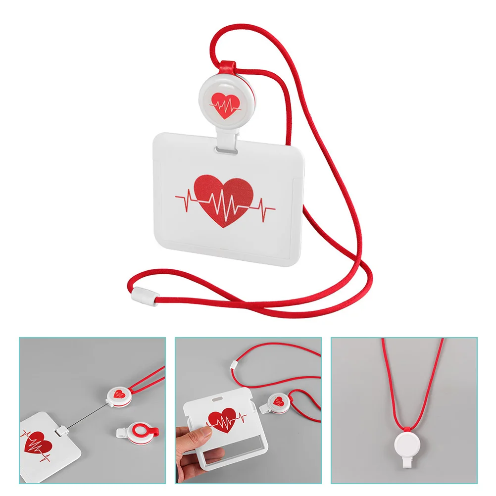 

ID Cards Holder with Lanyard Retractable Work Badge Holder ID Cards Reel ID Badge Holder for Nurses Doctors