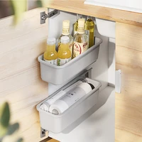 pull out kitchen cabinets free punching storage shelf household sink under the shelf wall mounted drawer type seasoning rack