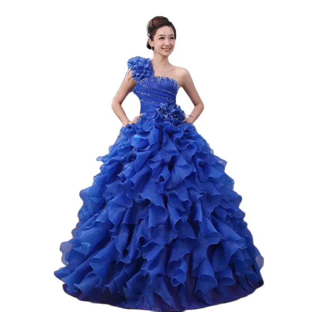 Фото Элегантное бальное платье с открытыми плечами, платья Quinceanera 2025 с аппликациями из бисера, милое платье для выпускного вечера 16, Vestidos De 15 Anos HC74 №1