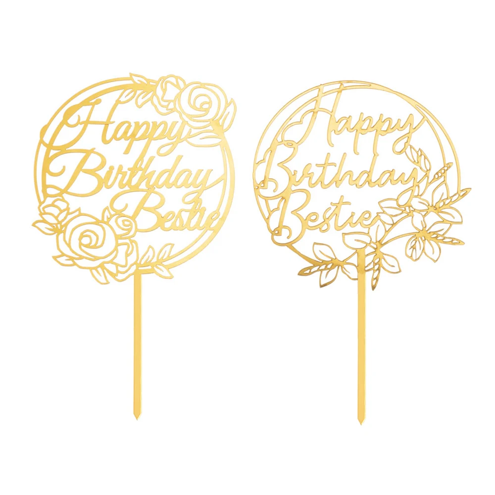 

[Новый дизайн 2022] акриловый Топпер для торта с надписью "Happy Birthday", украшение для торта для приема гостей на день рождения