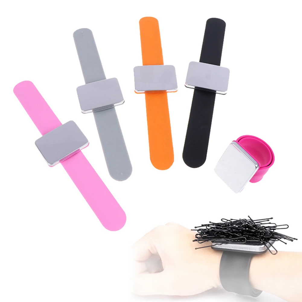 

Magnetic Pin Holder Wrist Band Magnetic Pincushion with Silicone Wrist Strap for Pins Screws Nails Hair Clips Sewing Accessories