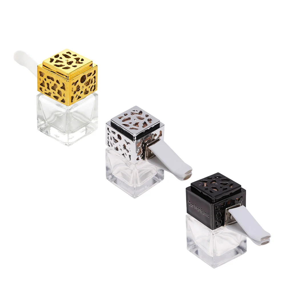 

3 Pcs Perfume Bottle Car Aroma Bottles Rotatable Aromatherapy Metal Diffuser Auto Decors Man Air Freshener