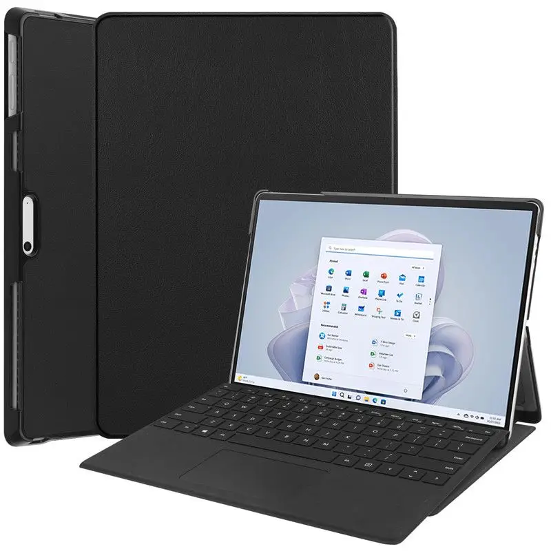 

For Microsoft Surface Pro 9 Tablet Leather Case 13 Inch Pro9 Protective Case Anti Drop Case Pro8 Business Solid Simple Shell