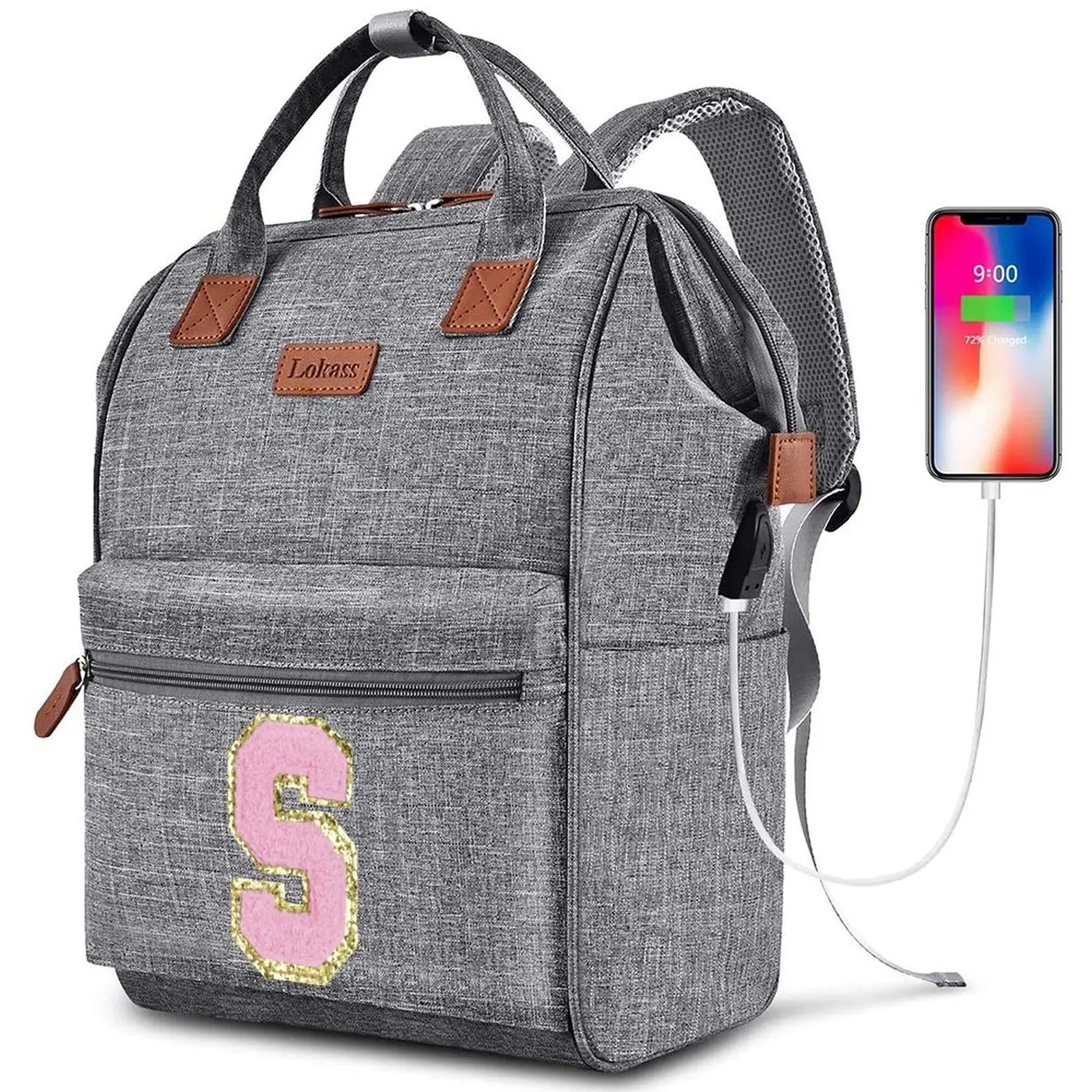 

Mens Backpack With USB Charging Laptop Bag Waterproof Oxford Cloth Male Business Travel Backpack Design