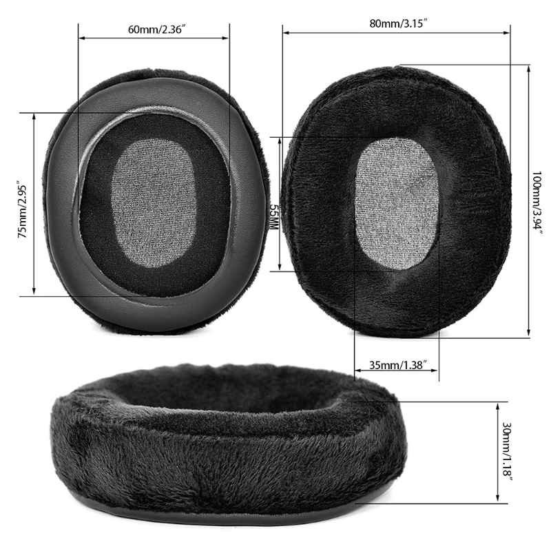 

Memory Foam Flannel Cushion Velvet Earmuff Earphone Sleeve Cover for Logi-tech G Pro X Headset Replacement