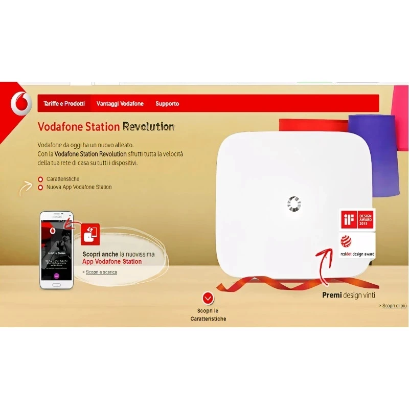 Vodafone Station Revolution With All Cables And Original Box Huawei Home Gateway Router PK W724V