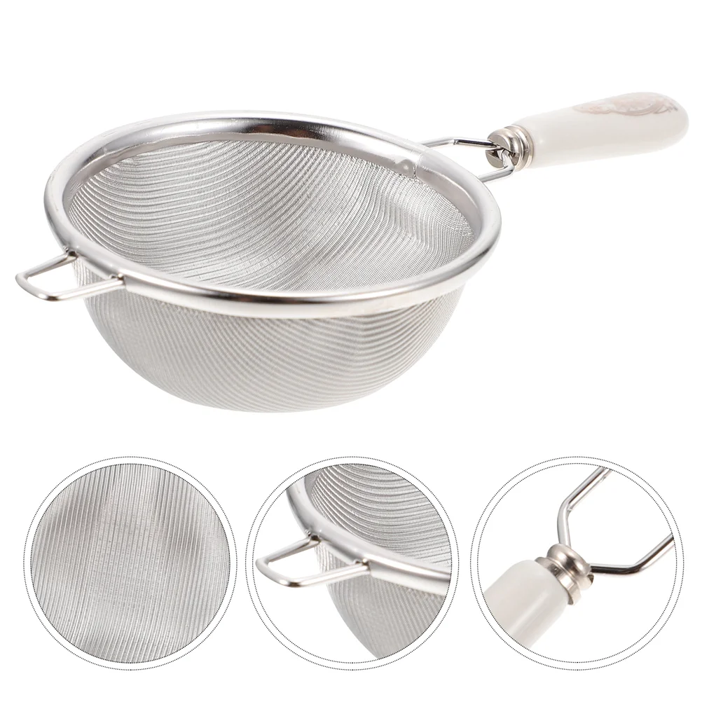 

Tea Strainer Mesh Loose Filter Infuser Fine Steeper Stainless Strainers Steelleaf Sifter Sieve Handlebaking Flour Coffeemini
