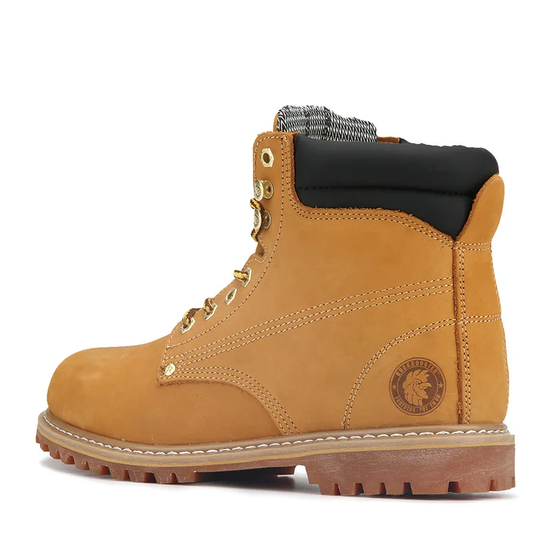 ROCKROOSTER Goodyear Martin Boots Men Women Mid-Top Leather Rhubarb Boots Retro British Style Tooling Ankle Boots Sneakers