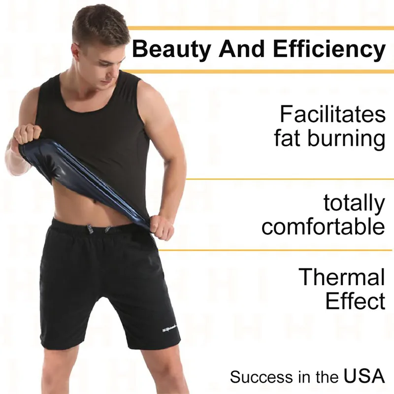 

Men Women Sauna T-Shirt Fitness Vest Fat Burning Running Sweating Sports T-shirts Yoga Slimming Body Shapers Tank Tops