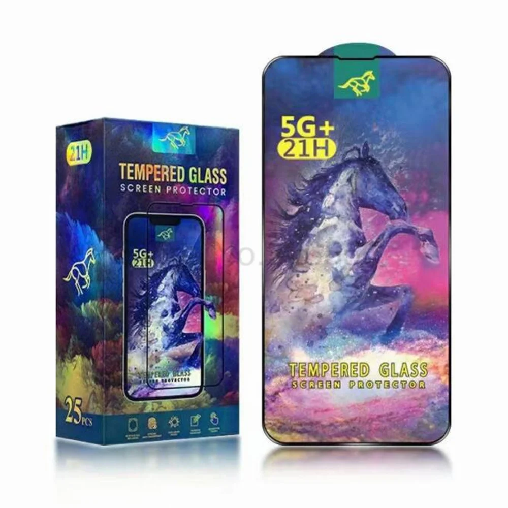 50pcs 21H Tempered Glass For Iphone 13 14 pro 12 Pro Max 2.5D Full Cover Screen Protector For Iphone 11 Pro 6 7 8 Plus