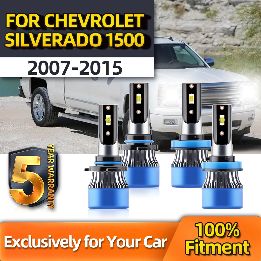 

Crossfox For Chevrolet Silverado 1500 2 Pairs CSP Led Headlight Bulbs 9005 High H11 Low For 2007 2008 2009 2010 2011 2012-2015