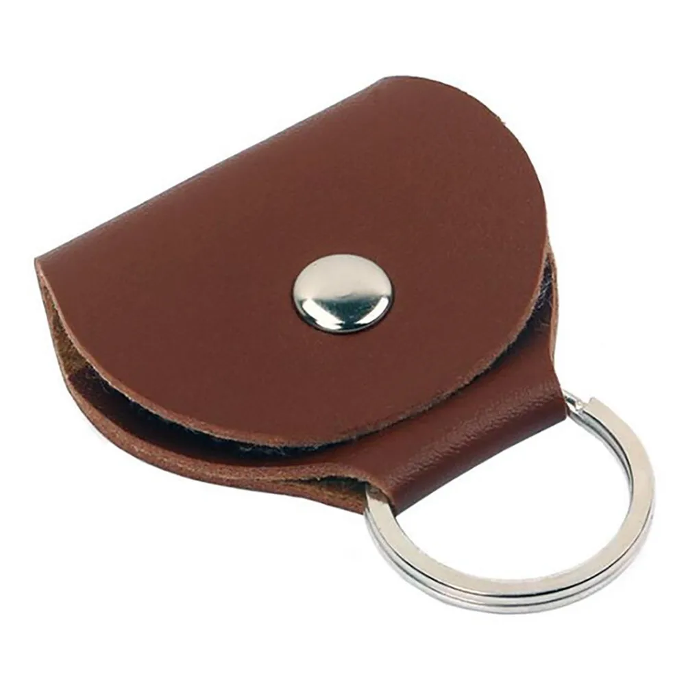 

Guitar Pick Holder Plectrum Bag Case 6 Pack Leather Keychain Plectrum Cases Mediator Bank Cow Leather 1-3 Pcs Guitar Picks