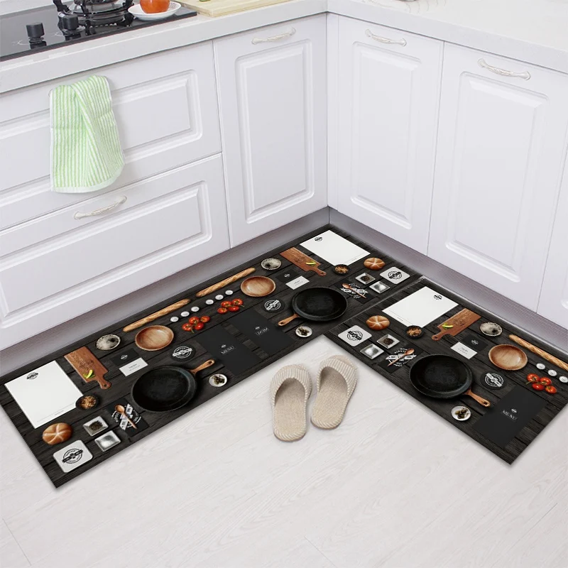 

Tableware Seasoning Kitchen Mat Floor Carpet Fishes Bedroom Carpet Long Strip Door Mat Modern Home Kitchen Decor Bath Mat