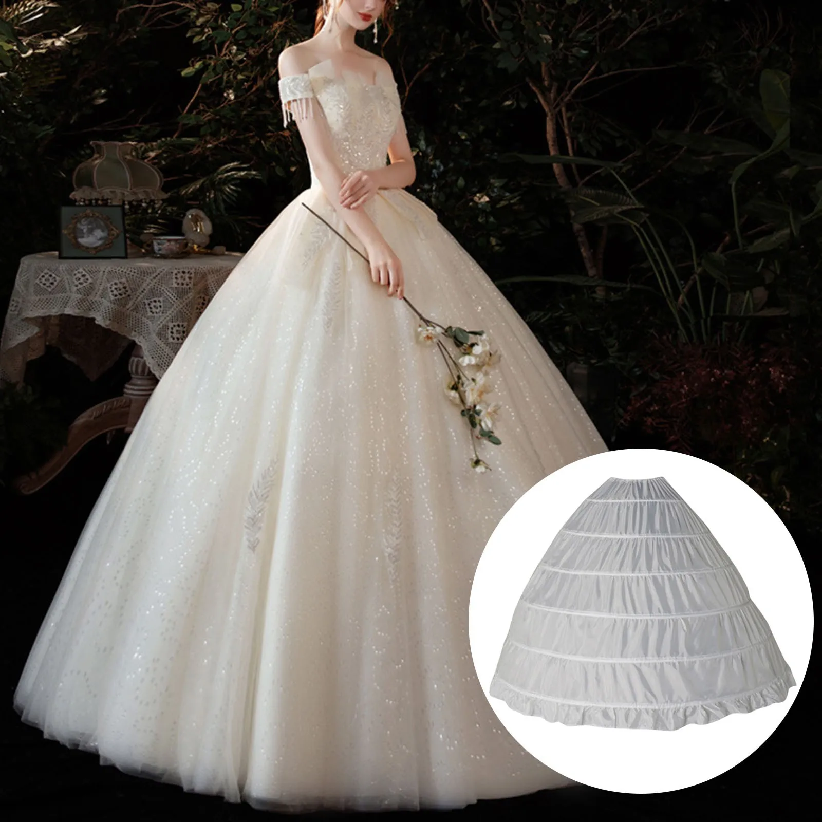 

Corduroy Skirt Underskirt Shape Petticoat For Wedding 6 Ball Slip Full Skirt Hoop Gown Dress Long Leather Skirt with Slit