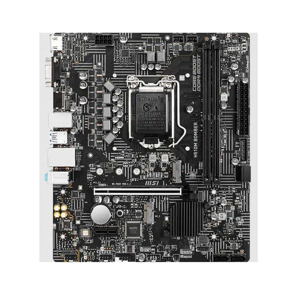 

MSI H510M BOMBER LGA1200 DDR4 PCIe 4.0 Motherboard, Support 10/11th Intel Core / Pentium Gold / Celeron Processor