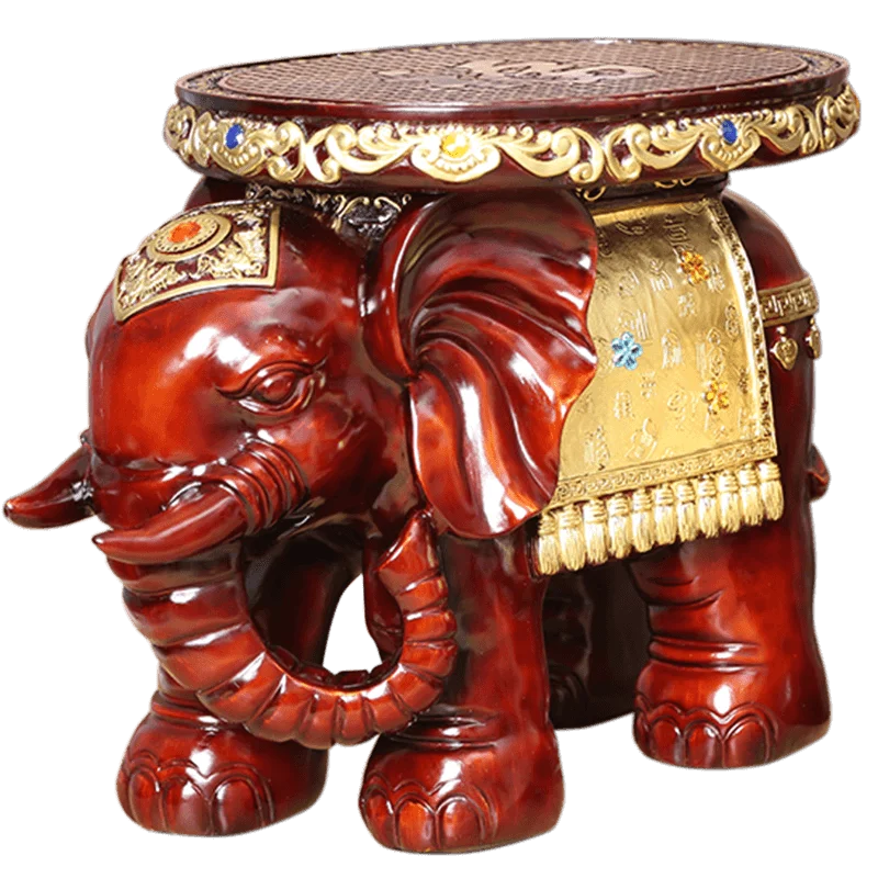 

Табурет детский деревянный, с изображением слона из смолы