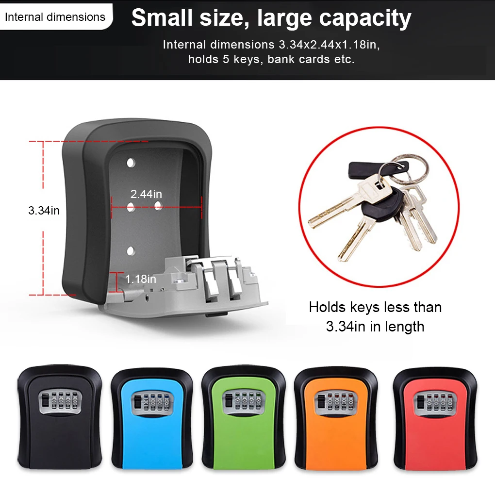 

Дверной ящик для хранения ключей, профессиональный Съемный большой емкости, кодированный замок