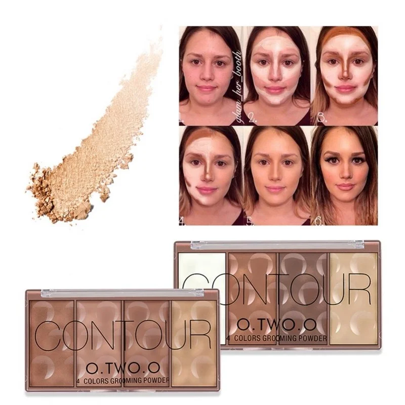 Палитра с цветами для контуринга растушевки лица пудра ухода макияж стойкая