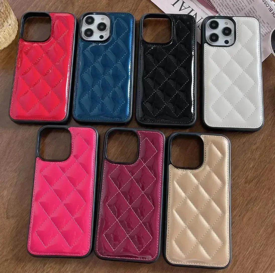 

Case432A93-A99 Luxury Brand Designer Rhombus Leather Phone Case for IPhone 15 14 13 12 11 Pro Max X XR XS MAX 7 8Plus Back Cover