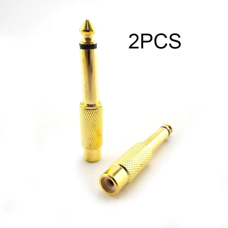 6 35 мм 1/4 дюйма штекер моно разъем на 5 гнездо RCA аудио стерео адаптер TS звуковой