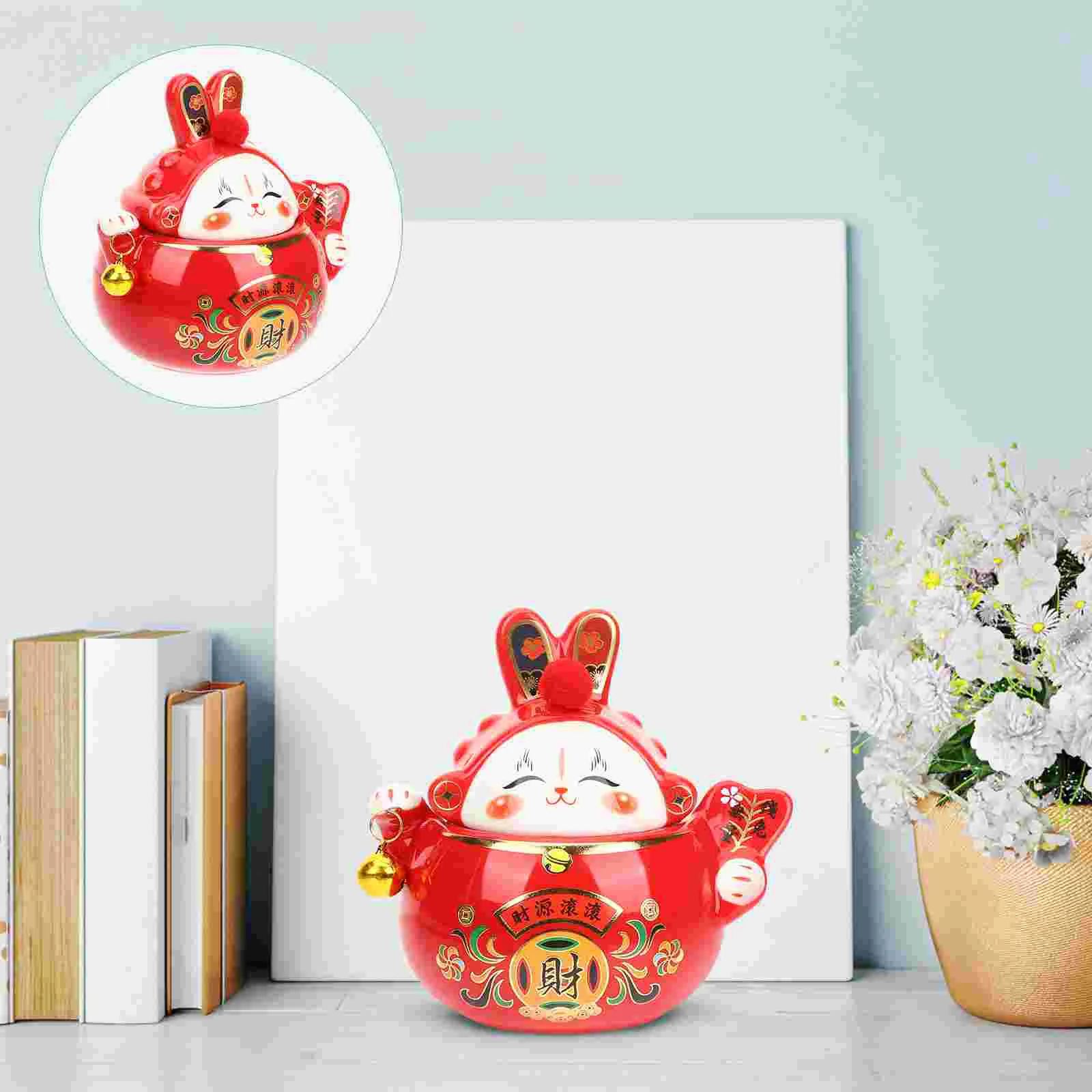 

Tea Jar Rabbit Canister Sugar Ceramic Salt Dispenser Cellar Year Jars Storage Loose Cookie Porcelain Condiment The Crock New