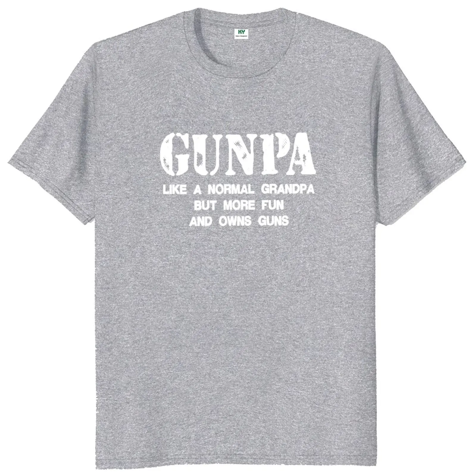 Футболка Gunpa как обычный дедушка но больше удовольствия и владеет пистолетами