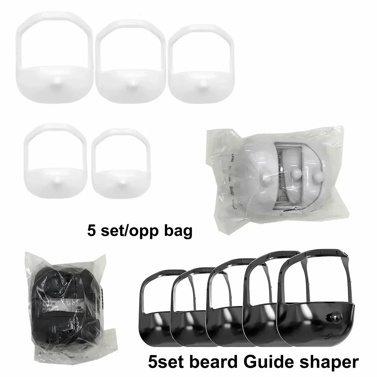 HOT 5Pcs Beard Styling Template French or Goatee Shaving Whisker Shaping Tool Trimming Supplies Men's Care