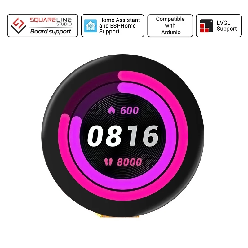 Сенсорный ЖК-дисплей CrowPanel 1 28 дюйма 240*240 ESP32-C3 для LVGL/PlatformIO/Micro Python