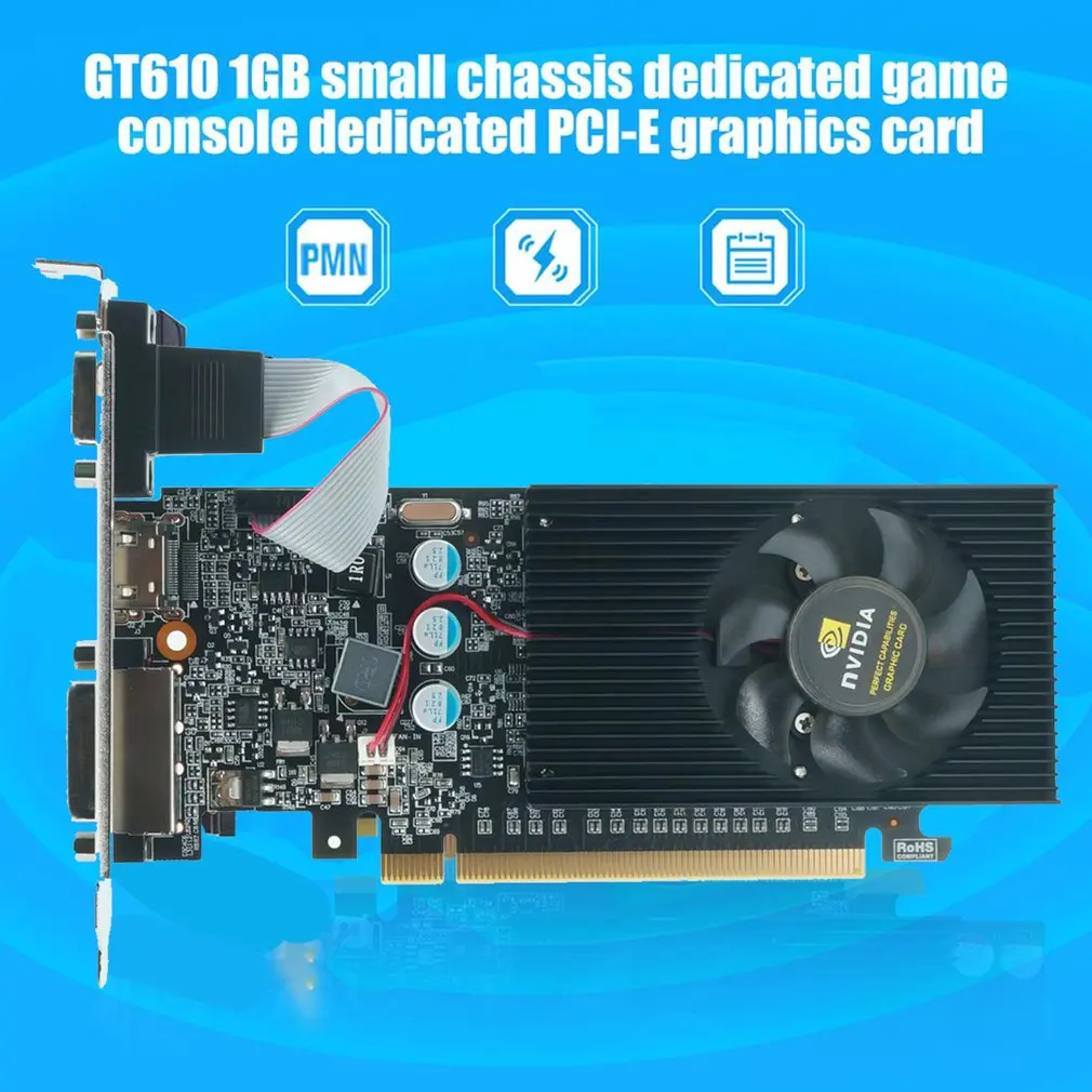 Видеокарта PNY NVIDIA GeForce VCGGT610 XPB 1 ГБ DDR3 SDRAM PCI Express 2 0 Графическая карта - купить по