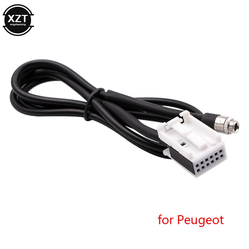 

Car 12-pin Female Interface Cable AUX Audio Input Cable for Peugeot 307/308/407/408/507 Citroen Triumph Sega C2/C5/RD4