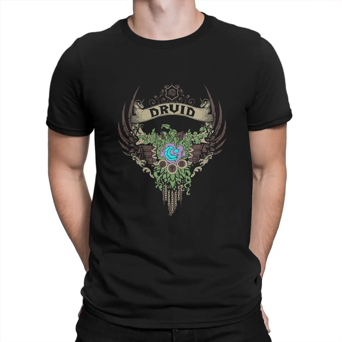 

Футболка с круглым вырезом и надписью World of Warcraft