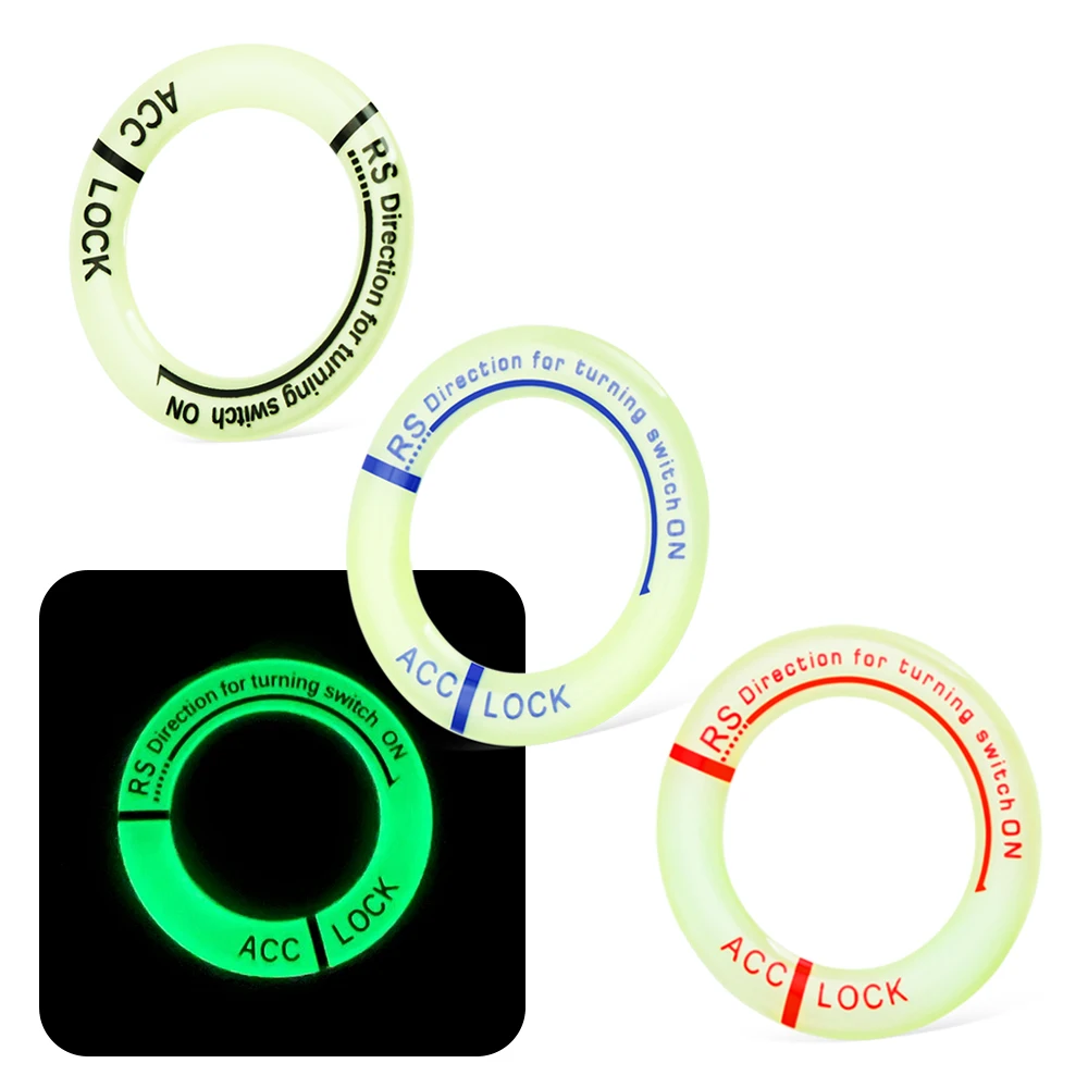 Ночные светящиеся автомобильные кольца для ключей зажигания 3D наклейки Volkswagen VW CC