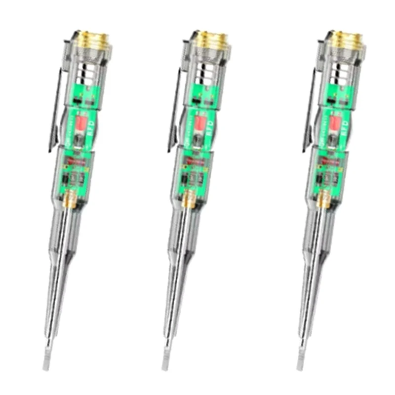 

3Pcs Double Lamp Electric Pen Intelligent Tester Pen For Zero Measuring Firewire