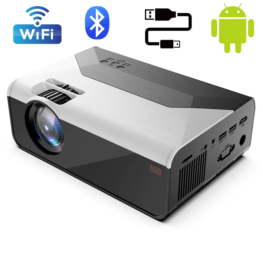 

150Inch G08 6000 Lumens LCD Projector 1080P Full HDMI WIFI 3D Home Theater Android Projector Supports Dolby Sound Video Player