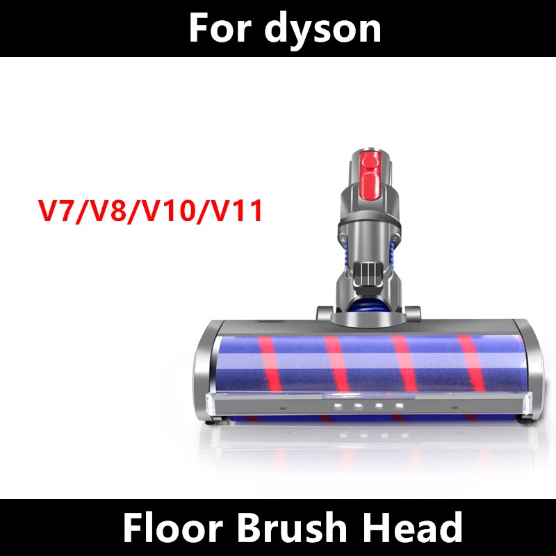

Моторизованная насадка для щетки для пола, инструмент для пылесоса Dyson V8 V7 V10 V11, мягкая подметальная машина, роликовая головка, замена щетки для пола