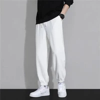 men new athletic casual cotton stretch loose plus size m 4xl trousers gym running training outdoor vacation student trend pants