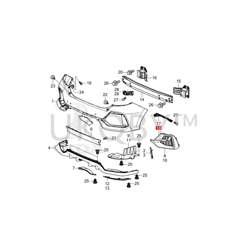 71593TGGA01 71598TGGA01 подходит для Ho nd a Civic прокладка заднего бампера и крепежный