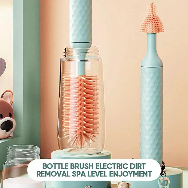 

Electric Silicone Bottle Brush 360 Degree Rotating Baby Pacifier Cup Pacifier Cleaning Brush Set Perfect For Cleaning Bottles