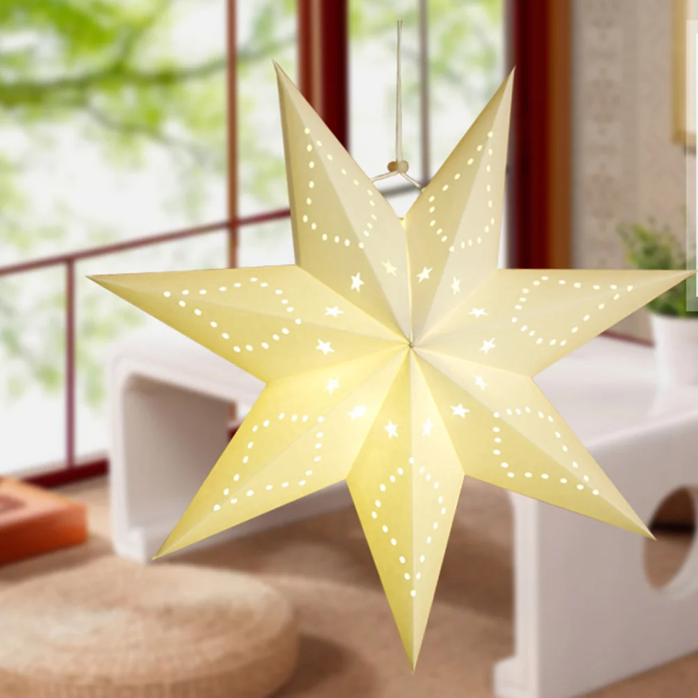 

di a 7 punte a stella di a sospensione appeso ornamento per la decorazione della casa di compleanno di di Natale 45* 45