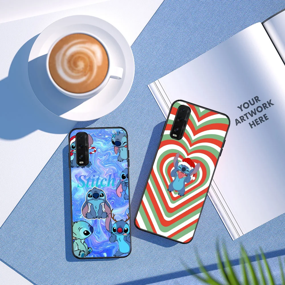 ID-43 Merry Christmas Stitch Soft чехол для OPPO F17 Reno F11 A73 F7 F9 Find X3 2 4 4F A94 F19 5 5F Pro Lite