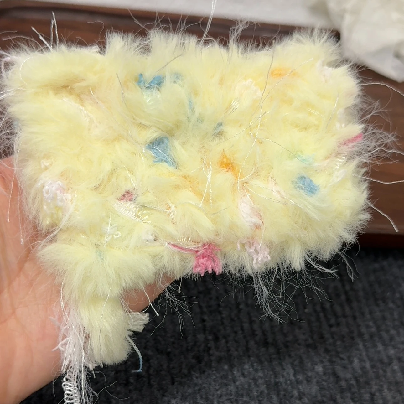 Новая молочно-желтая ручная смесь пряжи мягкая и приятная для кожи подходит