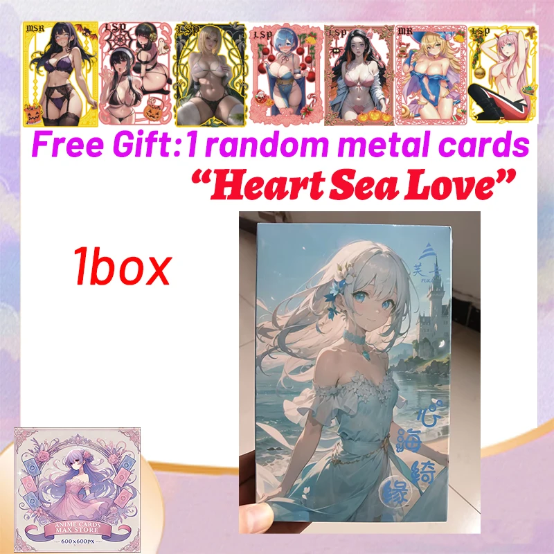 Newest Heart Sea Love Goddess Collection Card Hobby Collectible Waifu Game Doujin CCG Booste Box Toy Gifts