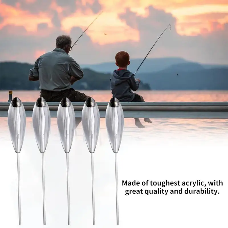 Плавающие поплавки для рыбалки 5 шт. высокопрозрачные свинцовые Утяжеленные