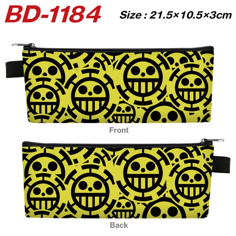 

Anime One Piece Small Pen Bag PU Zipper Pencil Case Student Cartoon Printing Cosmetic Cases Unisex Stationery Supplies Gifts