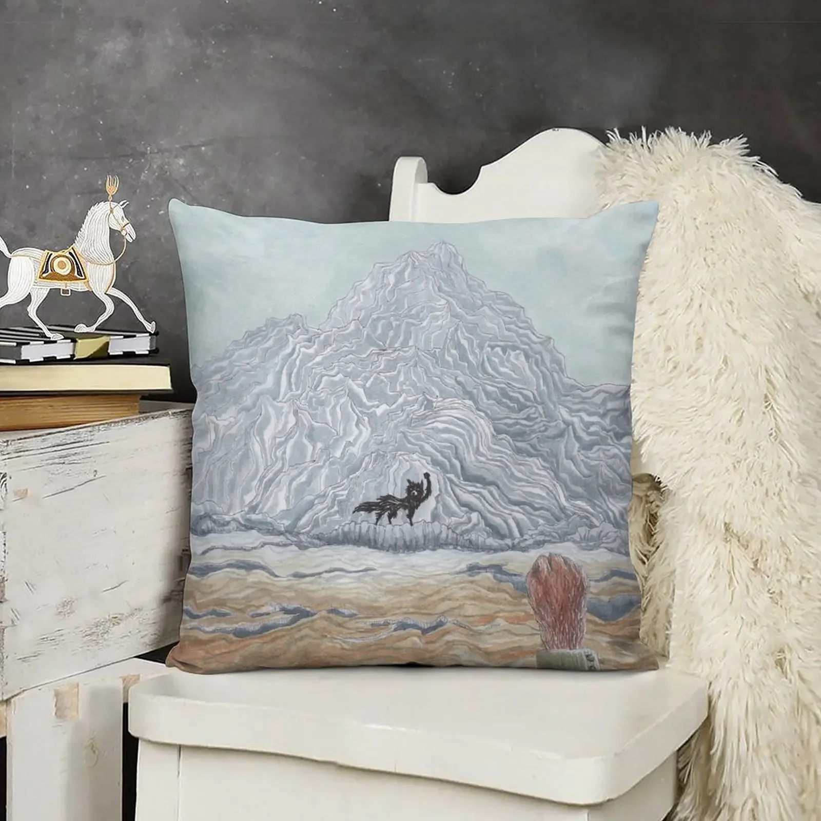 Зимний волк-фантастическая подушка Mr Fox от Wes Anderson декоративная для дивана на