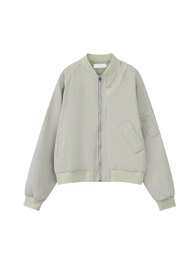 

2022 Stylish Lady Autumn Winter Short Jackets Women Fashion Long Sleeve Zipper Bomber Jacket Outwear Women's Coat