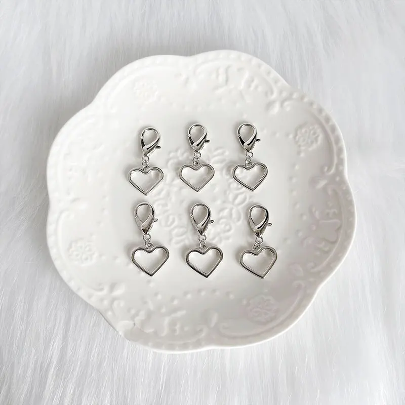 Metal Hollow Heart Charms Shoe Buckles Magen David Star Pendant For Shoes Gothic Punk Couple Jewelry Accessories Wholesale Gifts