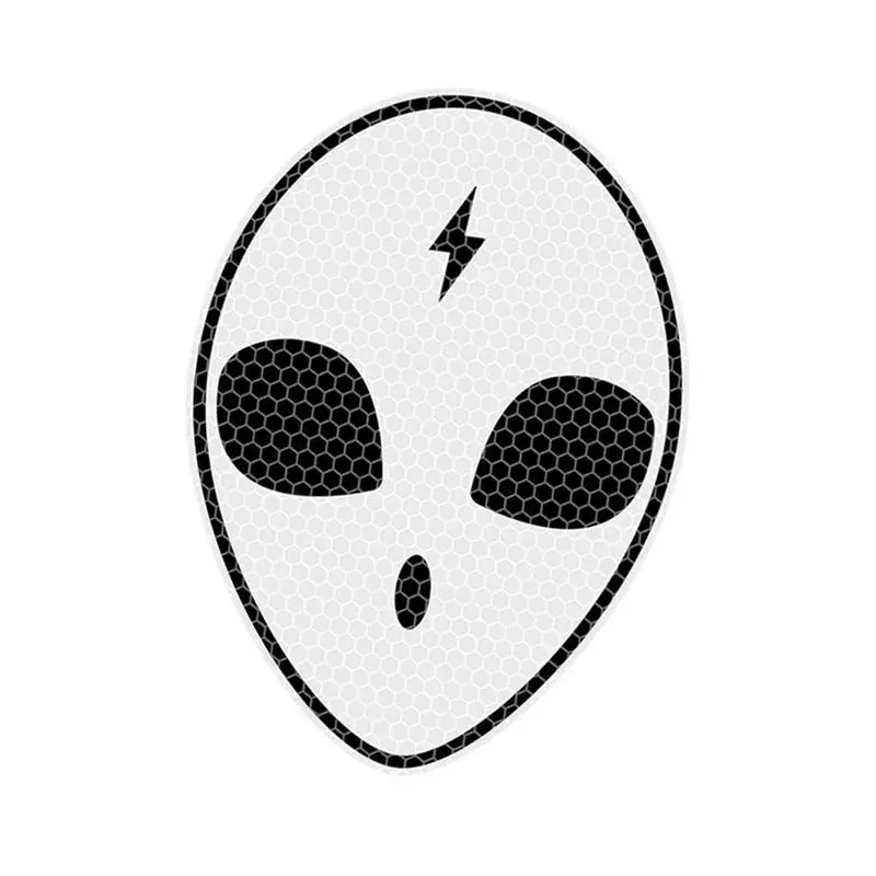 

Alien Head Decals Reflective Stickers For Car Reflective Warning Sign Car Sticker Night Driving Safety Reflective Sticker For