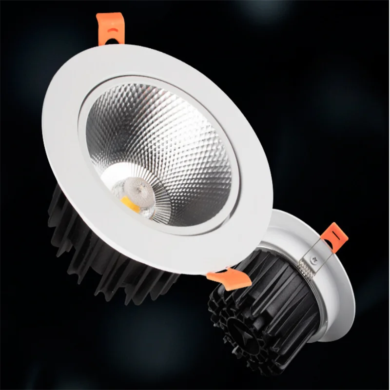 

LED Angle Adjustable Recessed Downlight Dimmable 5W 7W 9W 12W 15W 18W Epistar COB Chip Ceiling Spot Lamp with 110/220V Driver