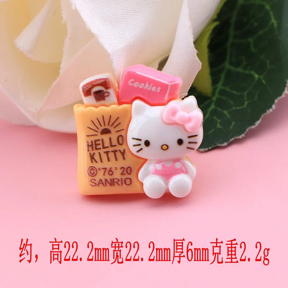 10 шт. резиновые Мультяшные пищевые котенки с плоским основанием каменные фигурки